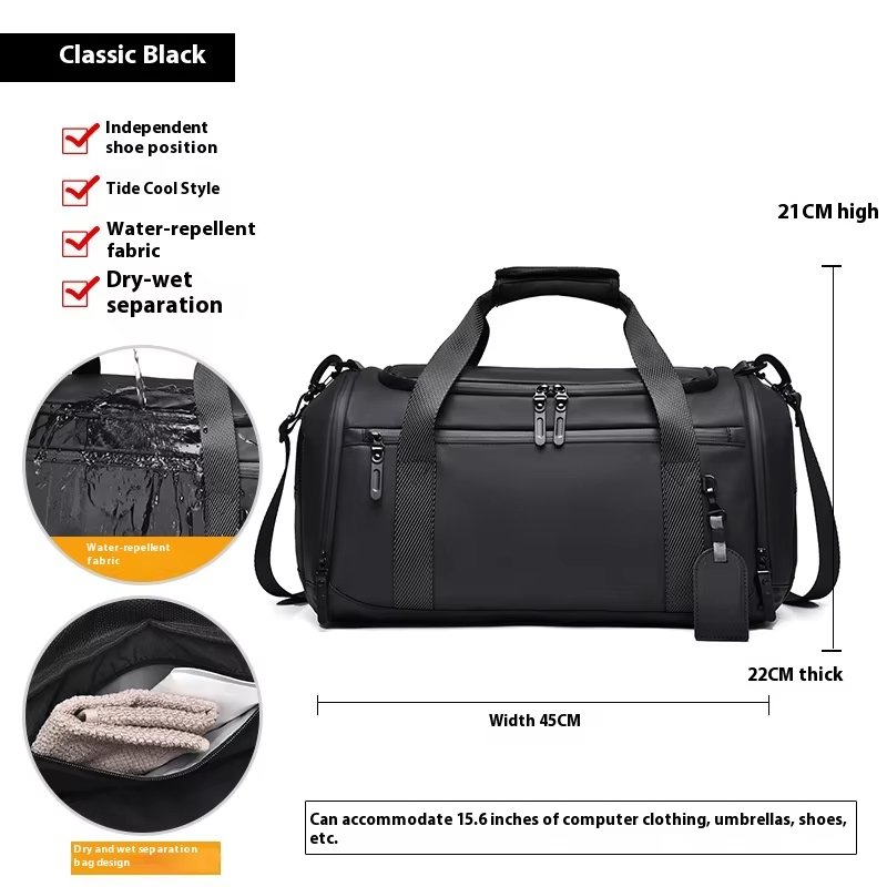 Waterproof Shoe Compartment Oxford Business Travel Duffel Bag product detail