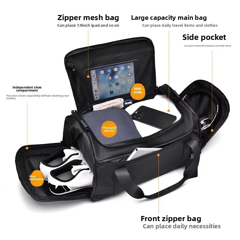 Waterproof Shoe Compartment Oxford Business Travel Duffel Bag product detail