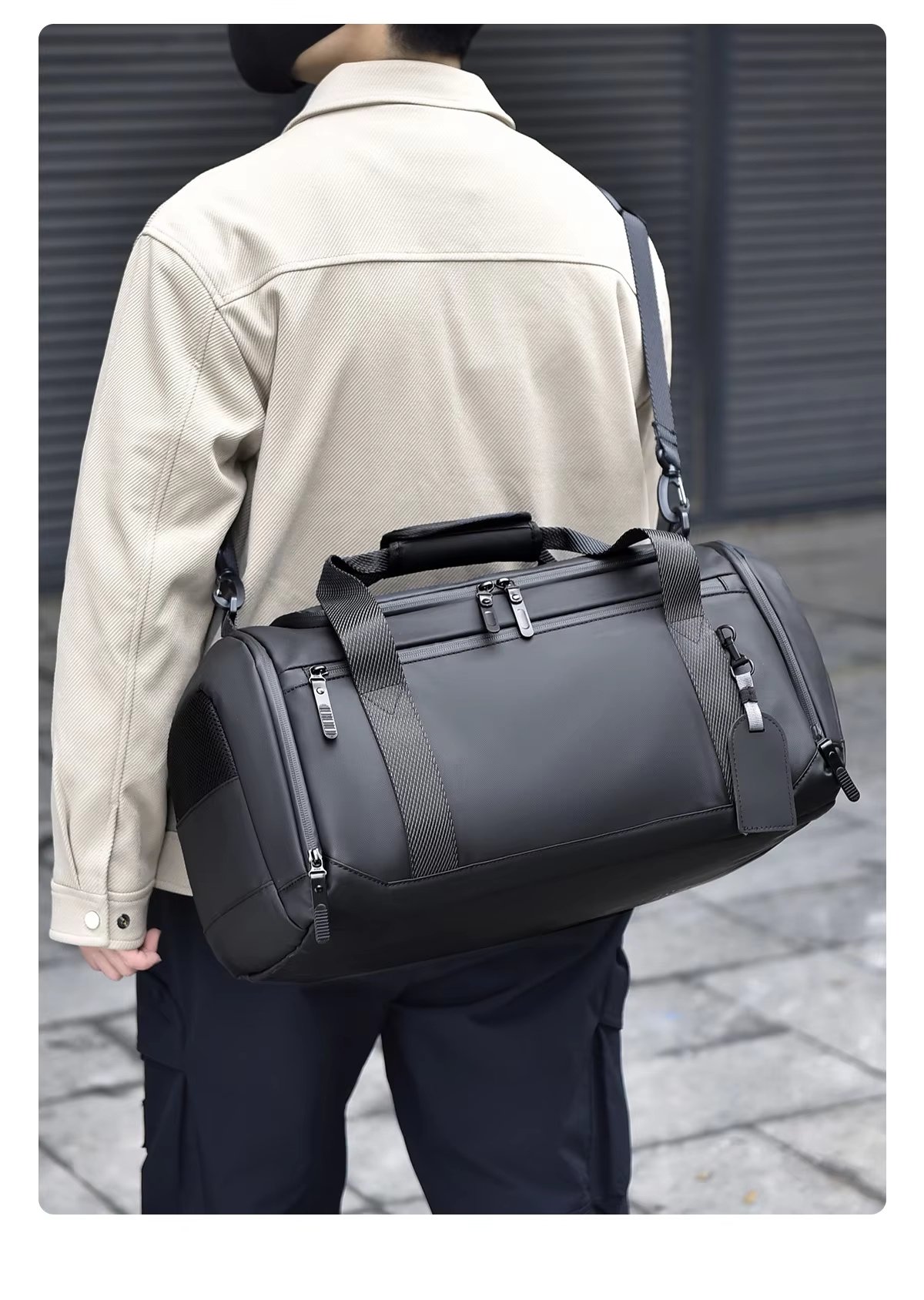 Waterproof Shoe Compartment Oxford Business Travel Duffel Bag product detail