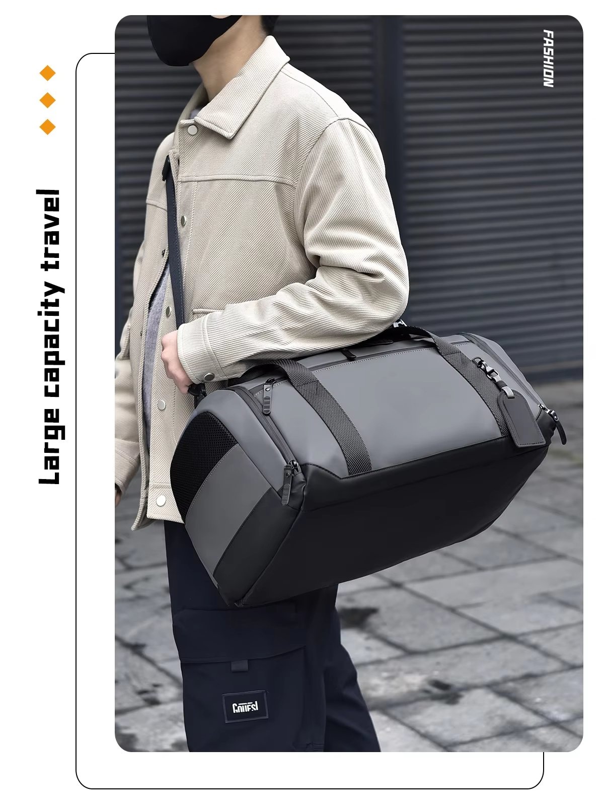 Waterproof Shoe Compartment Oxford Business Travel Duffel Bag product detail