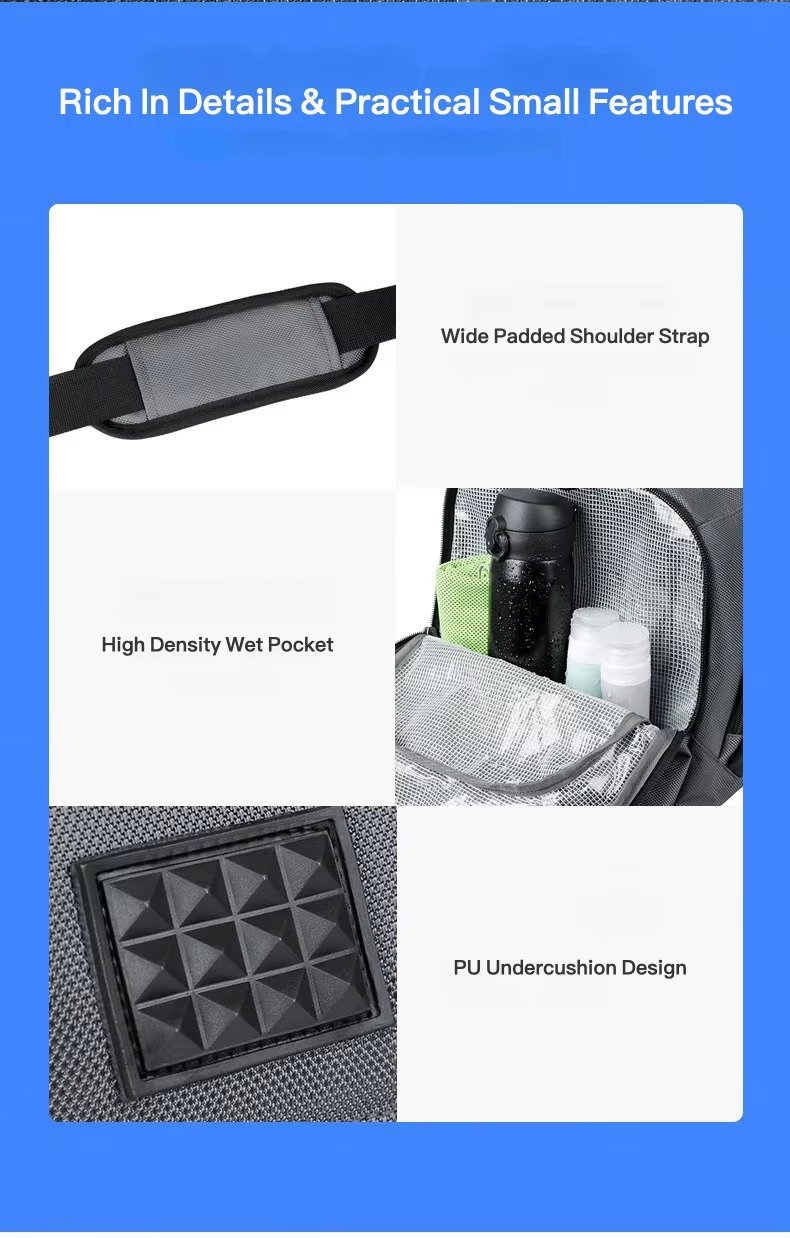 Wholesale Customizable Dry Wet Separation Gym Duffle Bag with Shoe Compartment Large Capacity Weekend Travel Bag for Men Women product detail