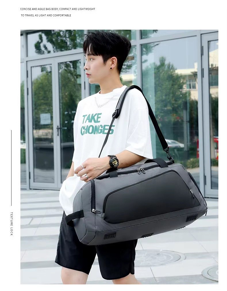 Wholesale Customizable Dry Wet Separation Gym Duffle Bag with Shoe Compartment Large Capacity Weekend Travel Bag for Men Women product detail