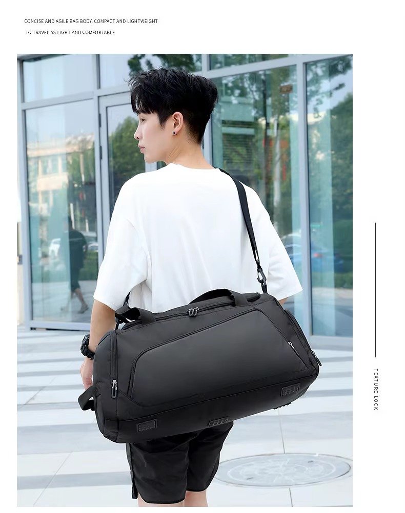 Wholesale Customizable Dry Wet Separation Gym Duffle Bag with Shoe Compartment Large Capacity Weekend Travel Bag for Men Women product detail