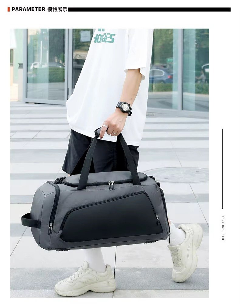 Wholesale Customizable Dry Wet Separation Gym Duffle Bag with Shoe Compartment Large Capacity Weekend Travel Bag for Men Women product detail