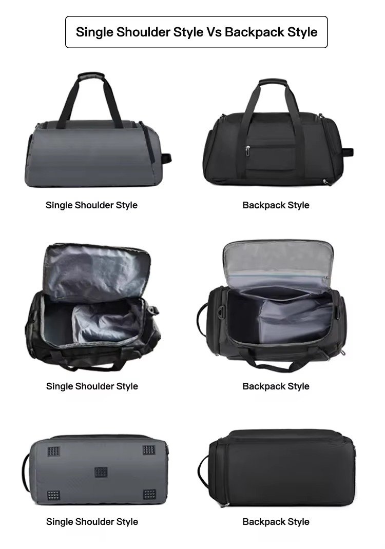 Wholesale Customizable Dry Wet Separation Gym Duffle Bag with Shoe Compartment Large Capacity Weekend Travel Bag for Men Women product detail
