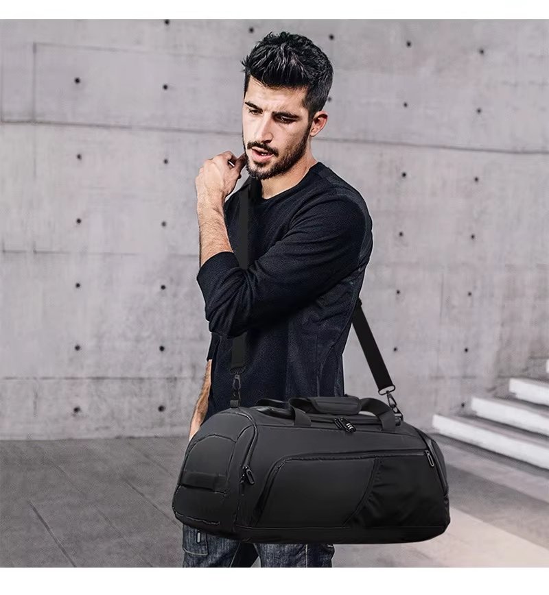Unisex Gym Waterproof Sports Duffel with Shoe Compartment Durable Weekender Overnight Travel Duffel Backpack - product detail