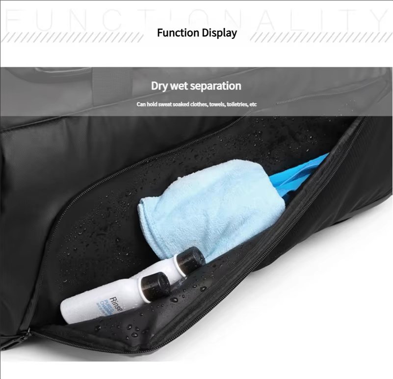 Unisex Gym Waterproof Sports Duffel with Shoe Compartment Durable Weekender Overnight Travel Duffel Backpack - product detail