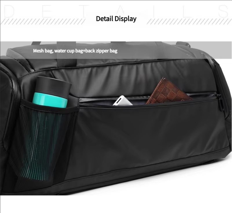 Unisex Gym Waterproof Sports Duffel with Shoe Compartment Durable Weekender Overnight Travel Duffel Backpack - product detail