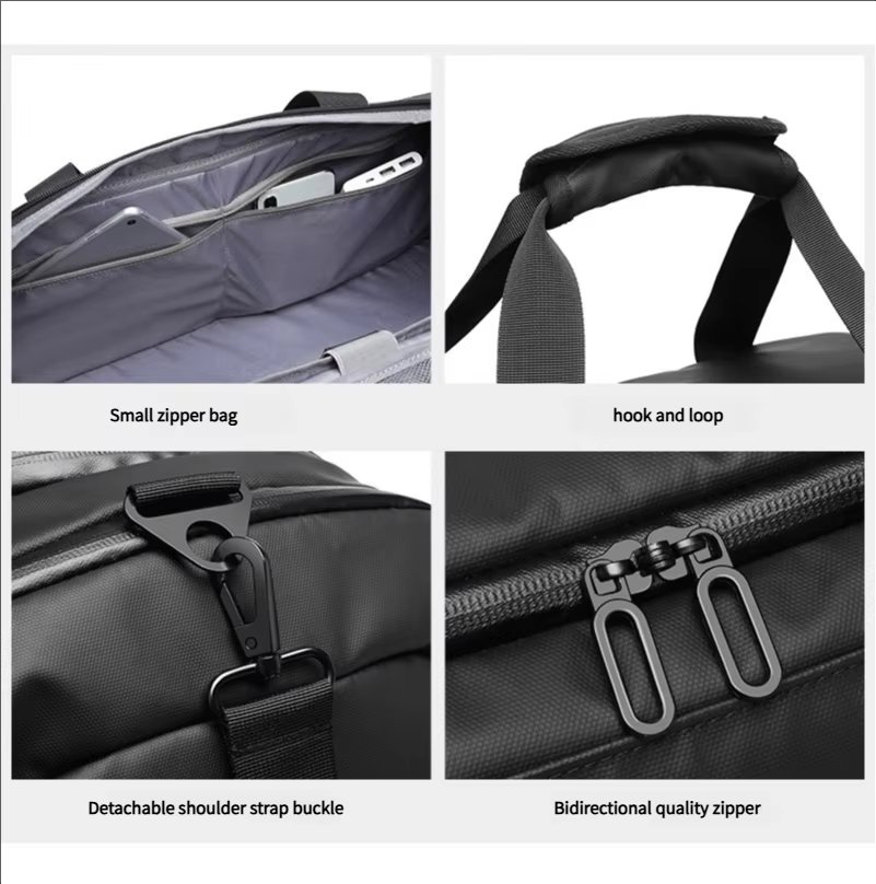 Unisex Gym Waterproof Sports Duffel with Shoe Compartment Durable Weekender Overnight Travel Duffel Backpack - product detail