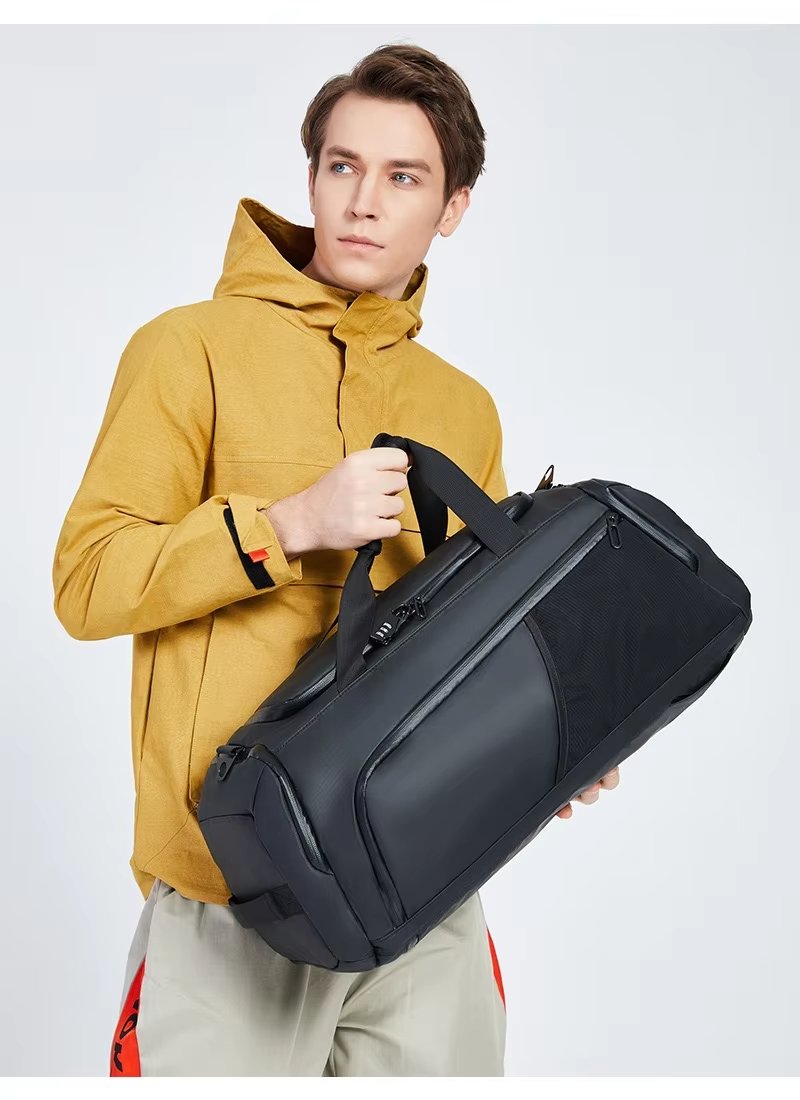 Unisex Gym Waterproof Sports Duffel with Shoe Compartment Durable Weekender Overnight Travel Duffel Backpack - product detail