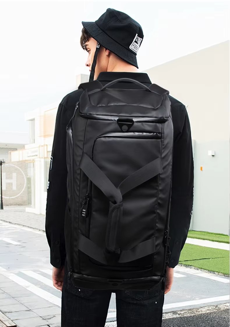 Unisex Gym Waterproof Sports Duffel with Shoe Compartment Durable Weekender Overnight Travel Duffel Backpack - product detail