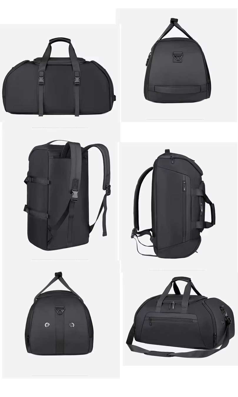 Waterproof Large Capacity Shoe Compartment Weekender Overnight Gym Duffel Backpack - product detail