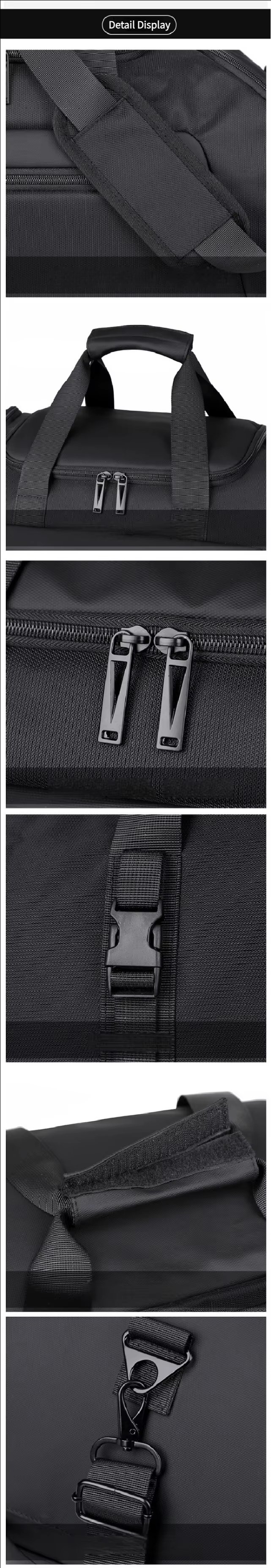 Waterproof Large Capacity Shoe Compartment Weekender Overnight Gym Duffel Backpack - product detail