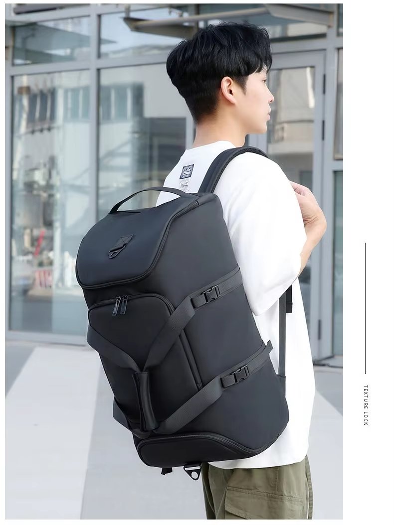 Waterproof Large Capacity Shoe Compartment Weekender Overnight Gym Duffel Backpack - product detail