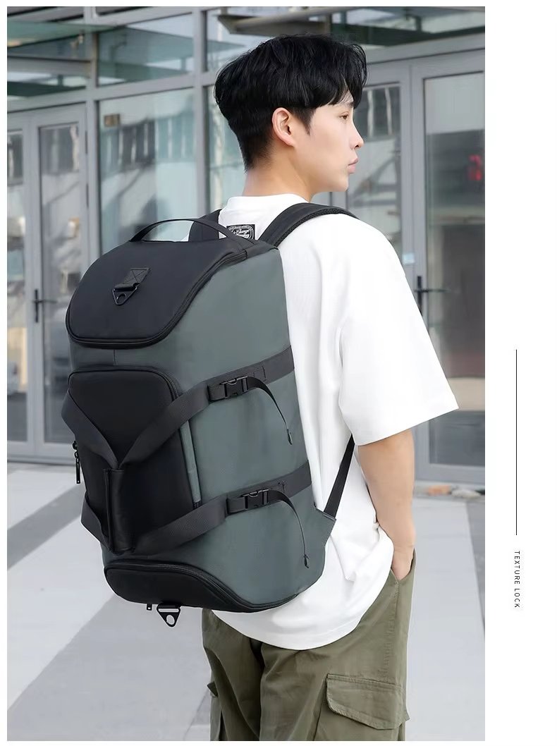 Waterproof Large Capacity Shoe Compartment Weekender Overnight Gym Duffel Backpack - product detail