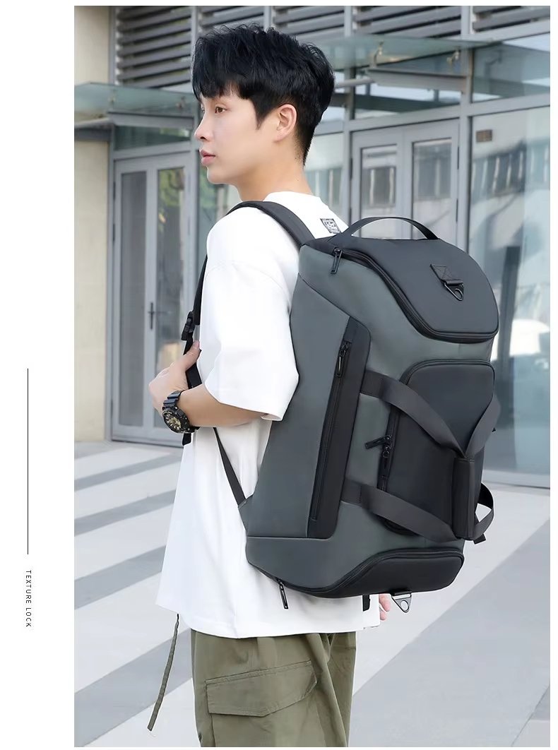 Waterproof Large Capacity Shoe Compartment Weekender Overnight Gym Duffel Backpack - product detail