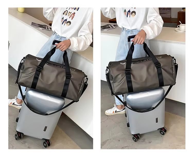 Waterproof Shoe Compartment Oxford Weekend Travel Lightweight Duffel Bag product detail