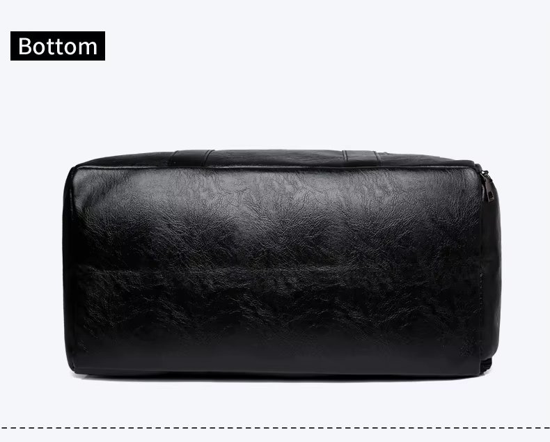 Waterproof Shoe Compartment PU Leather Weekend Travel Carry-On Duffel Bag product detail