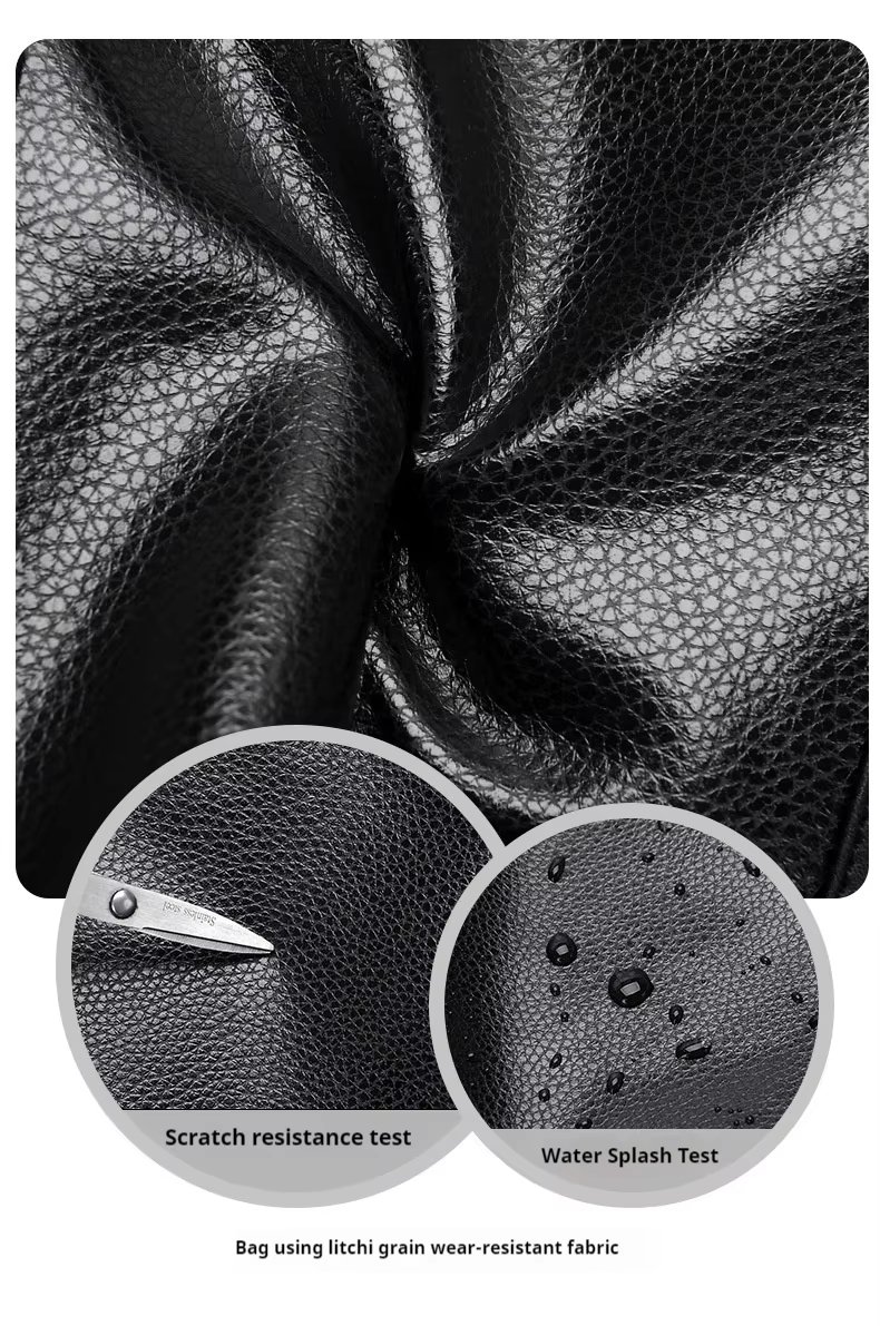 Waterproof Shoe Compartment PU Leather Business Travel Duffel Bag product detail