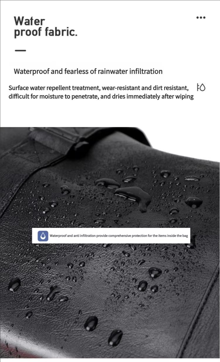 Waterproof Shoe Compartment PU Leather Weekend Travel Overnight Duffel Bag product detail