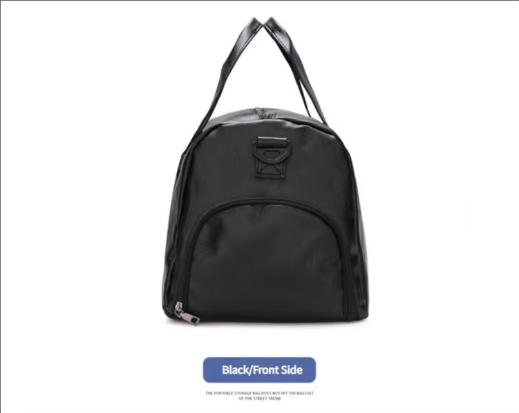Waterproof Shoe Compartment PU Leather Weekend Travel Overnight Duffel Bag product detail