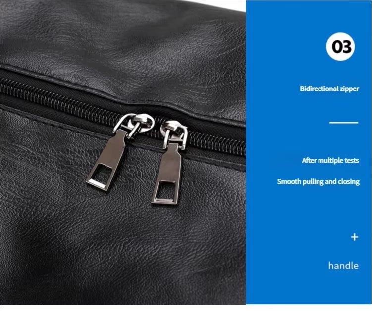 Waterproof Shoe Compartment PU Leather Weekend Travel Overnight Duffel Bag product detail