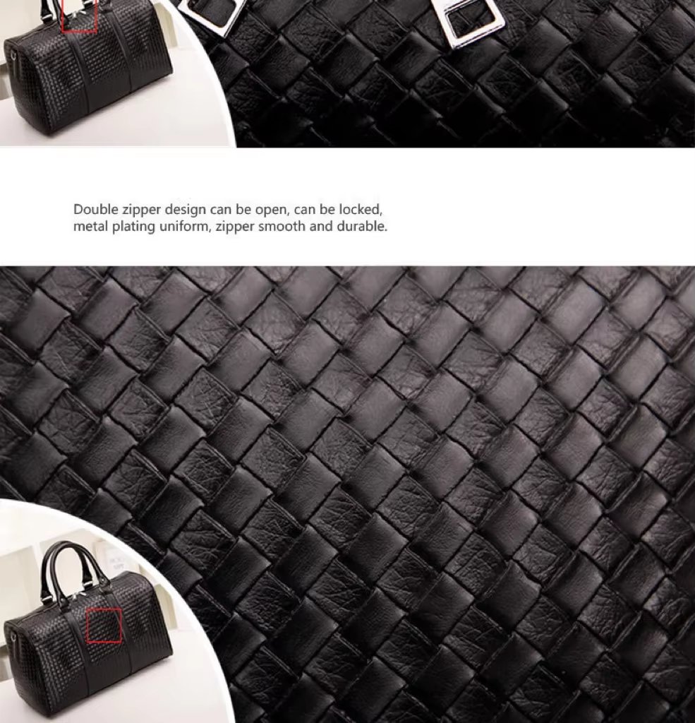 Waterproof Shoe Compartment PU Leather Weekend Travel Tote Duffel Bag product detail