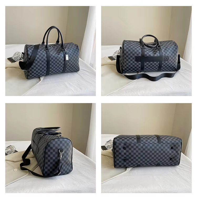 Waterproof PU Leather Business Travel Shoulder Duffel Bag product detail