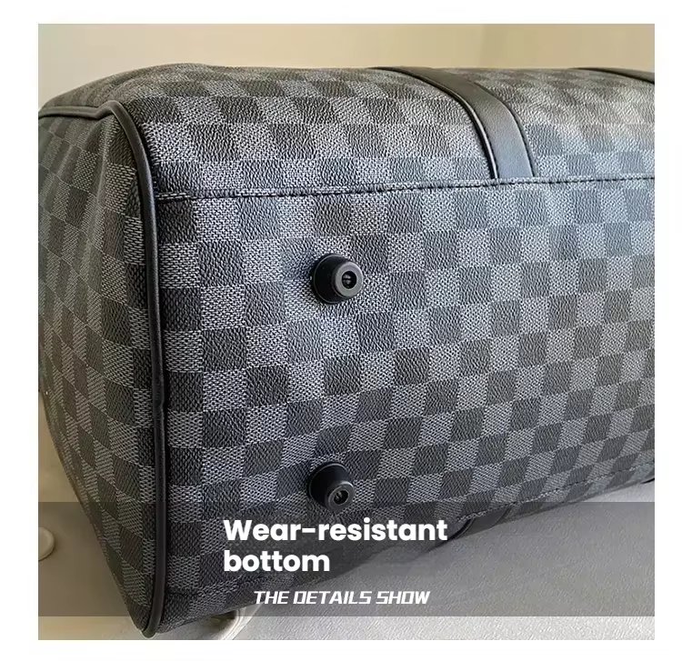 Waterproof PU Leather Business Travel Shoulder Duffel Bag product detail