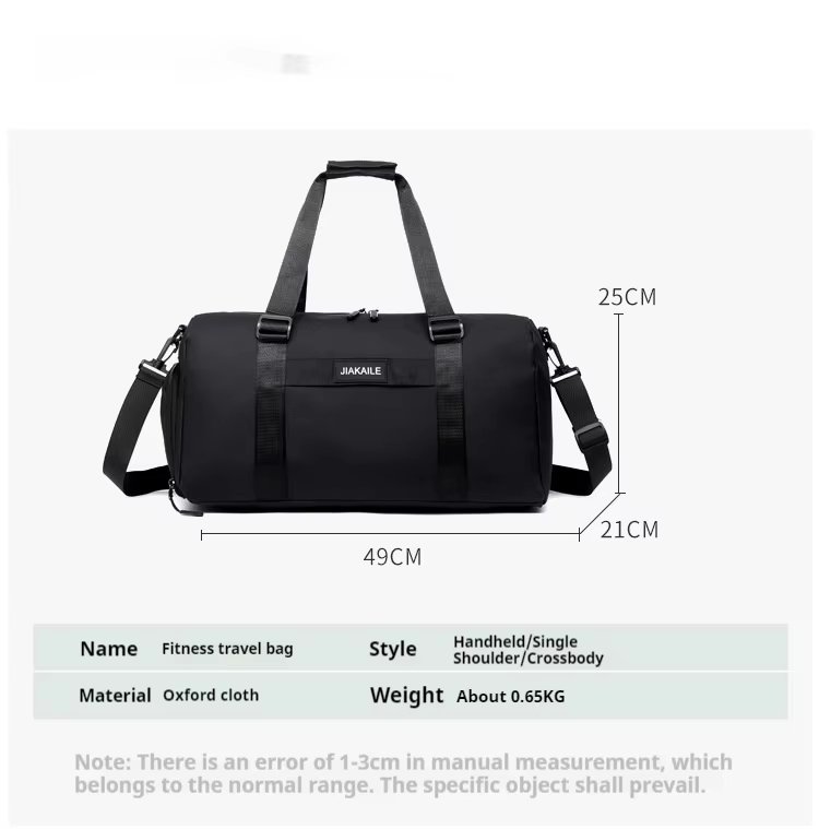 Water-Resistant Shoe Compartment Oxford Sports Travel Duffel Bag product detail