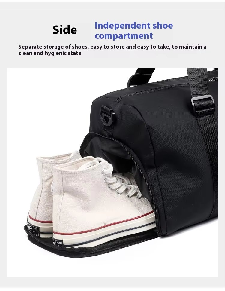 Water-Resistant Shoe Compartment Oxford Sports Travel Duffel Bag product detail