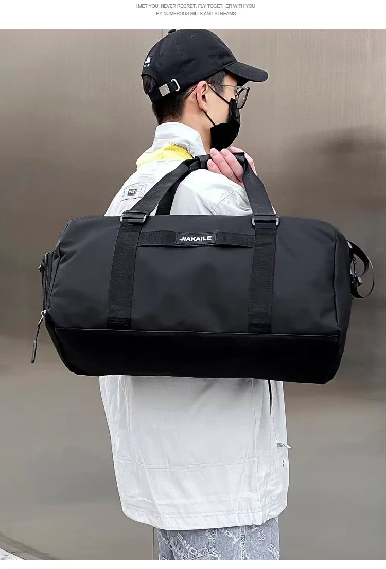 Water-Resistant Shoe Compartment Oxford Sports Travel Duffel Bag product detail