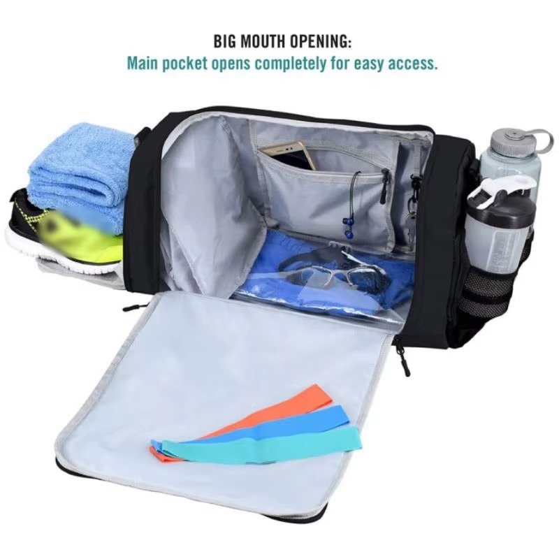 Waterproof Shoe Compartment Polyester Weekend Travel Duffel Bag product detail