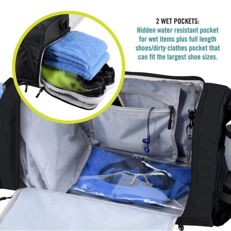 Waterproof Shoe Compartment Polyester Weekend Travel Duffel Bag product detail