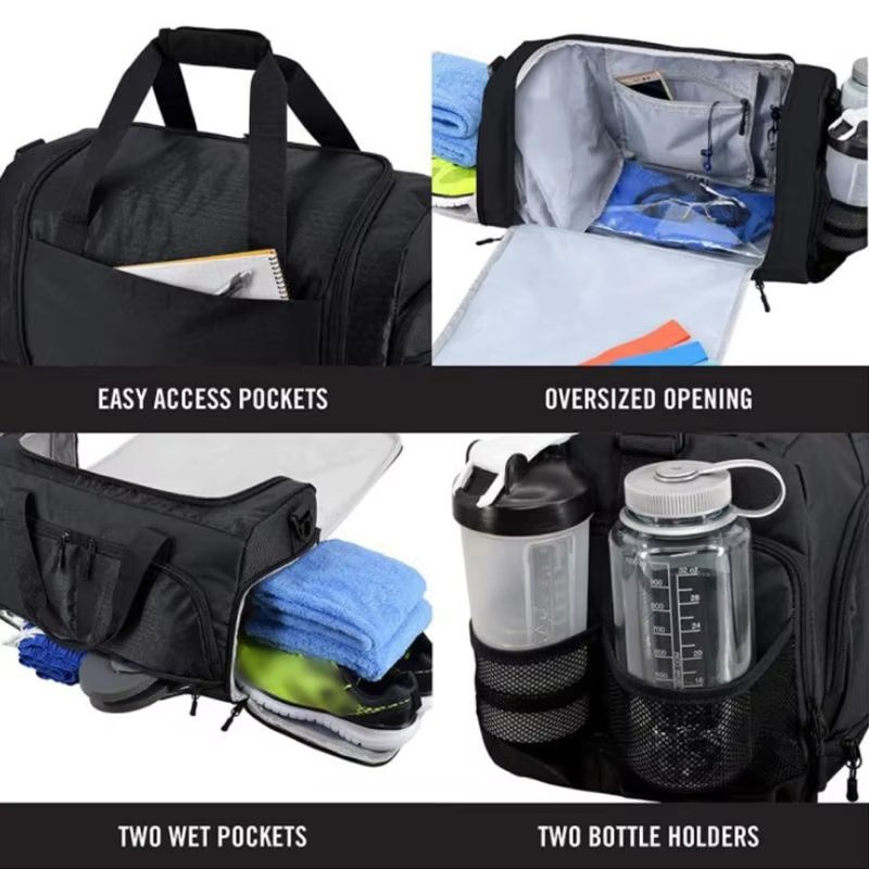 Waterproof Shoe Compartment Polyester Weekend Travel Duffel Bag product detail