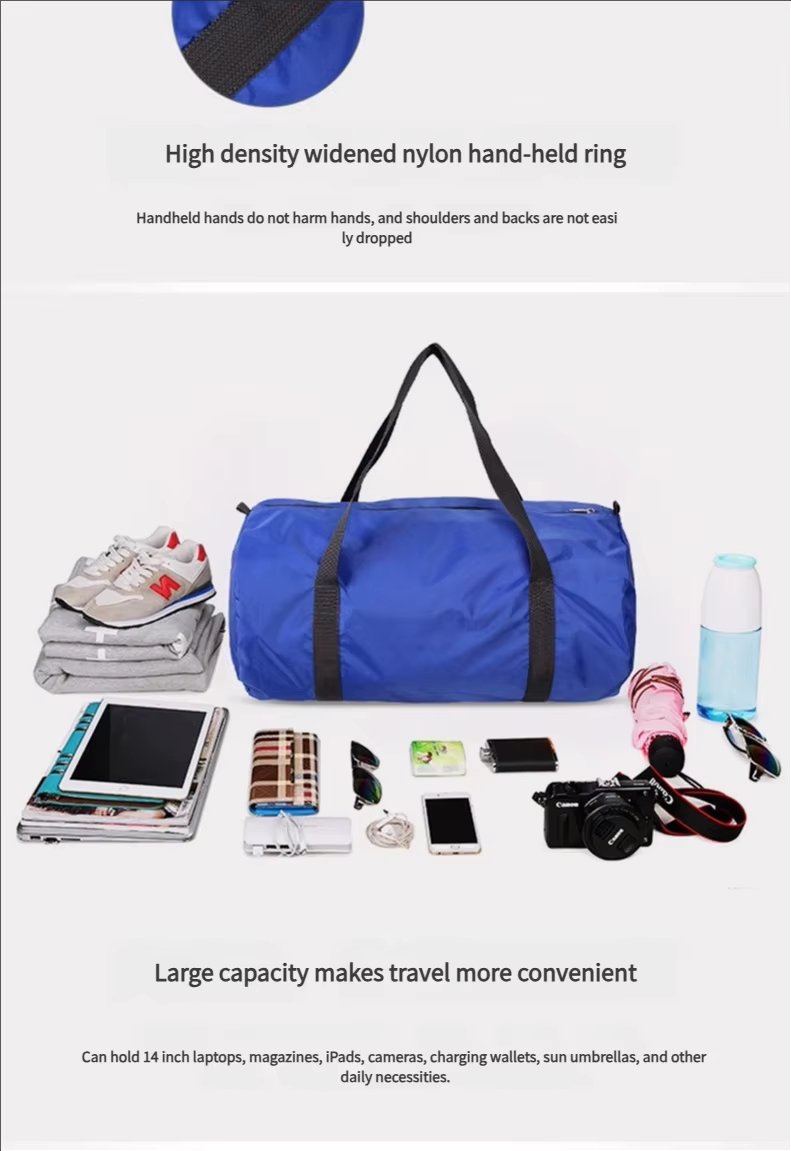 Waterproof Shoe Compartment Nylon Weekend Travel Garment Duffel Bag product detail