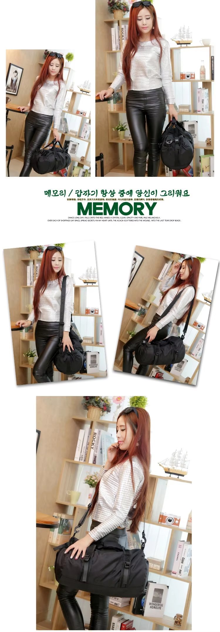 Foldable Nylon Sports Travel Tote Duffel Bag product detail