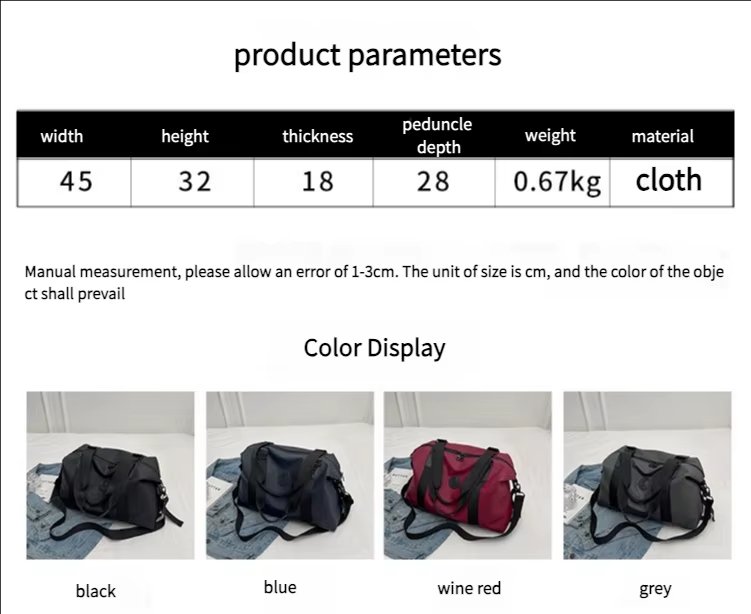 Waterproof Lightweight Gym Sports Travel Outdoor Travel Tote Bag - product detail
