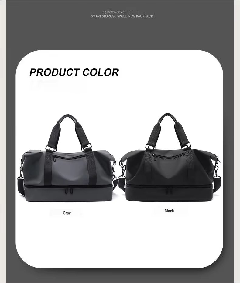 PU Waterproof Large Capacity Shoe Compartment Lightweight Multi-function Travel Tote Bag - product detail