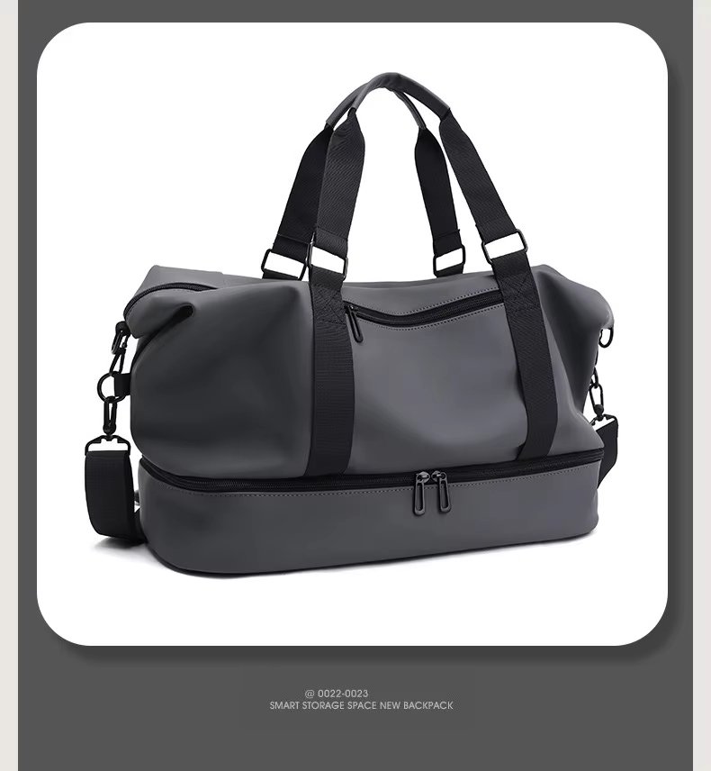 PU Waterproof Large Capacity Shoe Compartment Lightweight Multi-function Travel Tote Bag - product detail