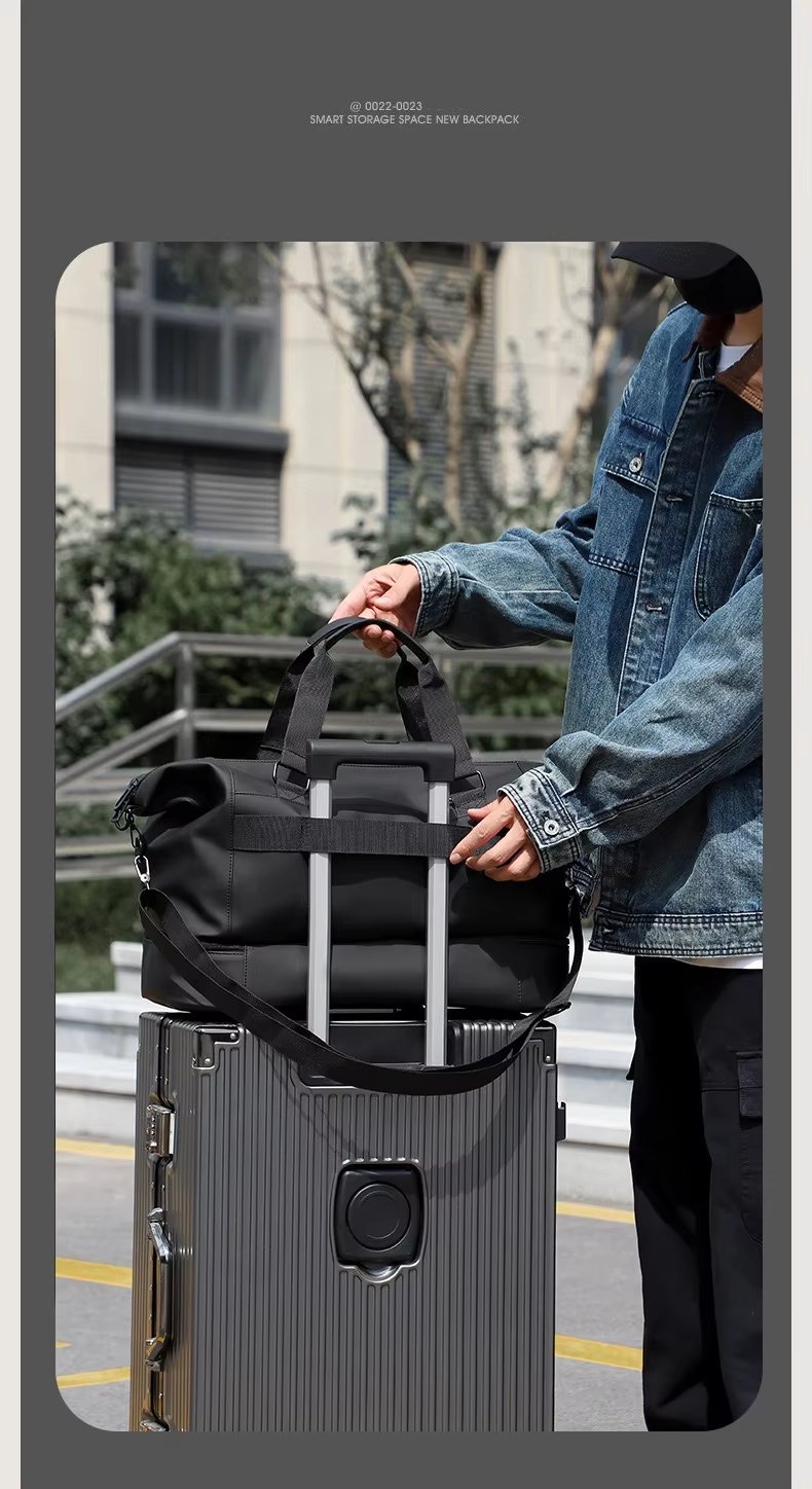 PU Waterproof Large Capacity Shoe Compartment Lightweight Multi-function Travel Tote Bag - product detail