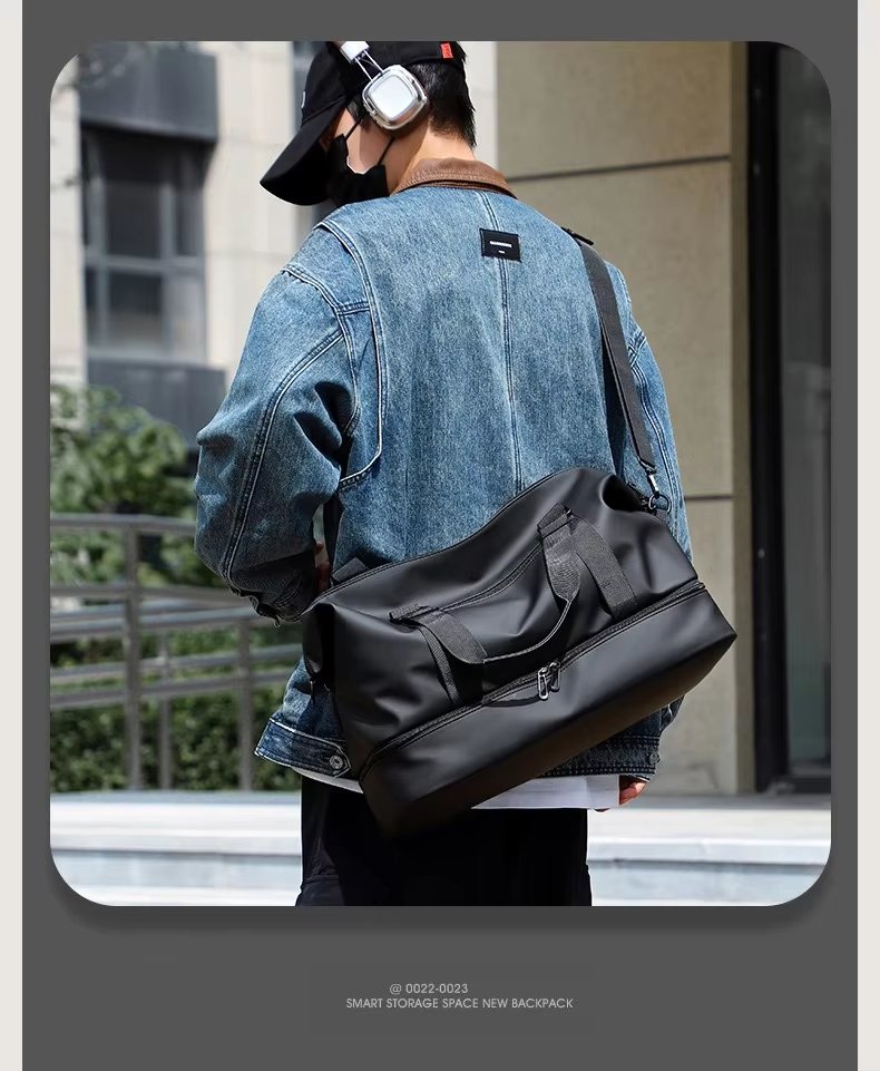 PU Waterproof Large Capacity Shoe Compartment Lightweight Multi-function Travel Tote Bag - product detail