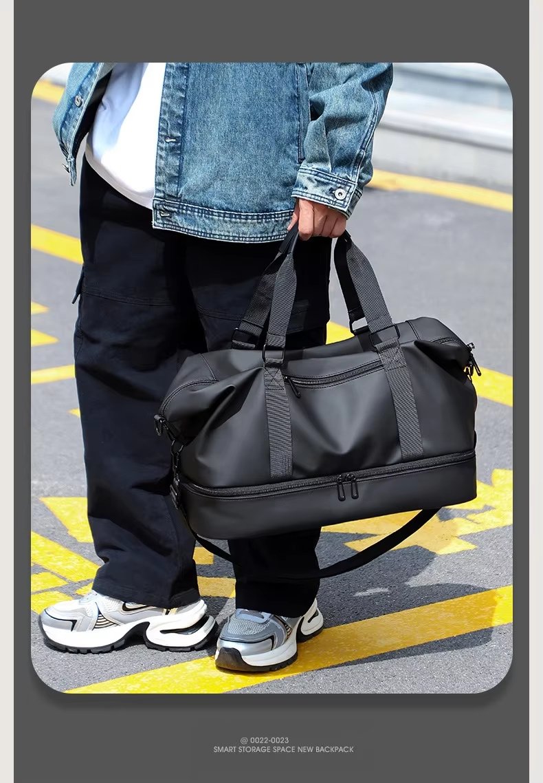 PU Waterproof Large Capacity Shoe Compartment Lightweight Multi-function Travel Tote Bag - product detail