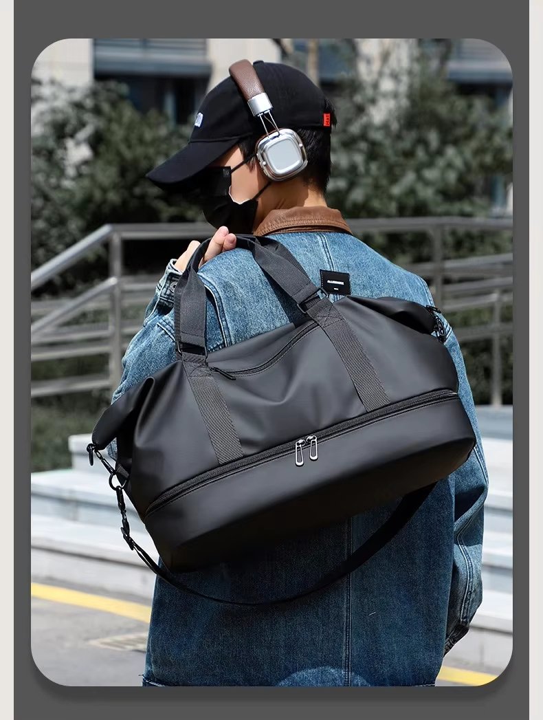 PU Waterproof Large Capacity Shoe Compartment Lightweight Multi-function Travel Tote Bag - product detail