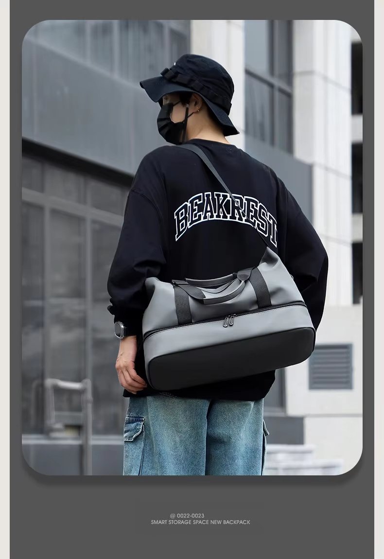 PU Waterproof Large Capacity Shoe Compartment Lightweight Multi-function Travel Tote Bag - product detail