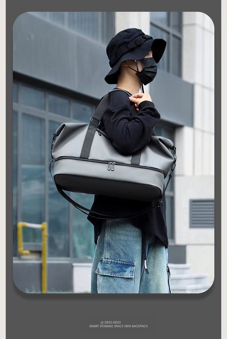 PU Waterproof Large Capacity Shoe Compartment Lightweight Multi-function Travel Tote Bag - product detail