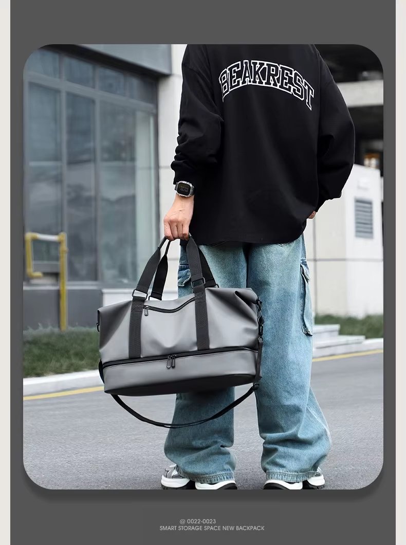 PU Waterproof Large Capacity Shoe Compartment Lightweight Multi-function Travel Tote Bag - product detail