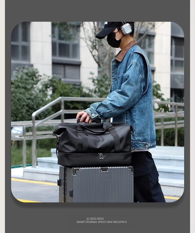 PU Waterproof Large Capacity Shoe Compartment Lightweight Multi-function Travel Tote Bag - product detail