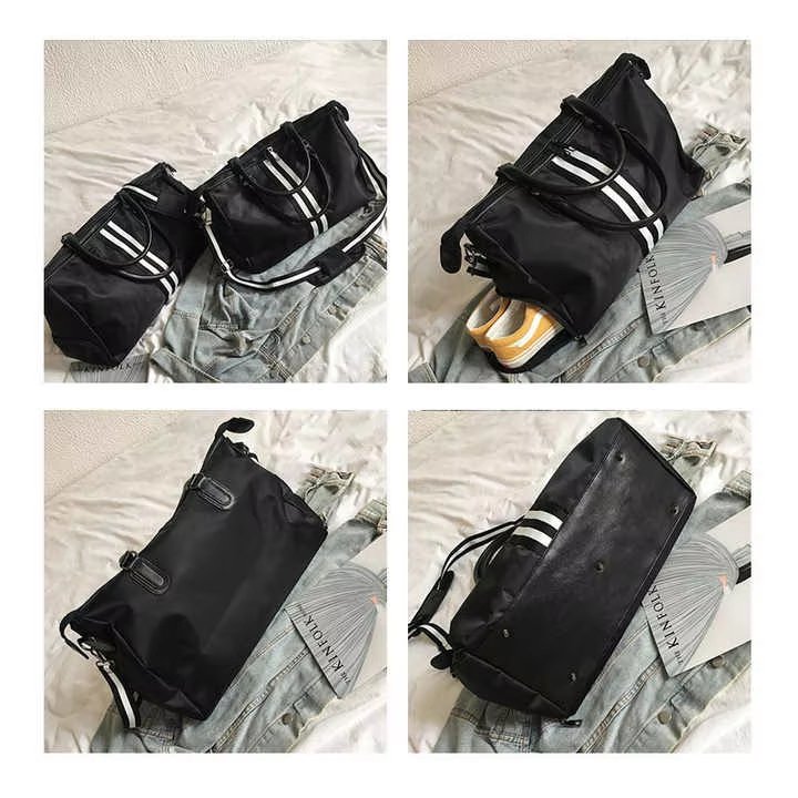 Nylon Waterproof Large Capacity Shoe Compartment Multi-function Overnight Travel Tote Bag - product detail