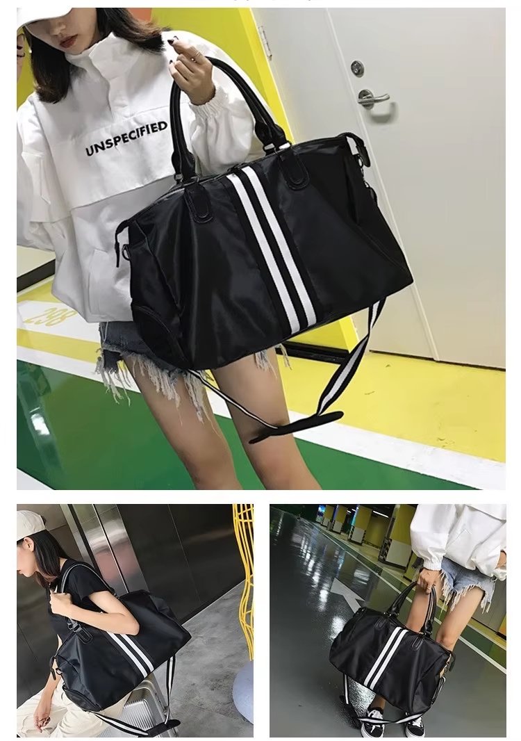 Nylon Waterproof Large Capacity Shoe Compartment Multi-function Overnight Travel Tote Bag - product detail